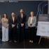 Juan José Herrera, director de Sostenibilidad de Negocios de
Lundin Gold; María Cristina Acosta, directora de Ambiente y Permisos de Lundin Gold; Hernán
Flores, presidente de Hidroquest, Pablo Terán, vicepresidente de Barka Capital y Kristin Van der
Leest, consejera comercial de la Embajada de Canadá, durante el acto simbólico de firma del
Contrato de Compra de Energía Renovable entre Lundin Gold y Barka Capital.