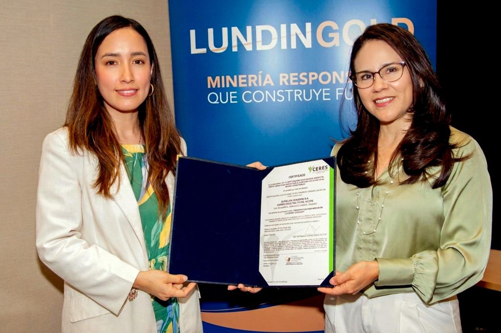 LUNDIN GOLD RECIBE LA CERTIFICACIÓN PUNTO VERDE Y TRES DISTINTIVOS INICIATIVA VERDE POR ACCIONES QUE APOYAN A LA ECONOMÍA CIRCULAR Y LA GESTIÓN AMBIENTAL